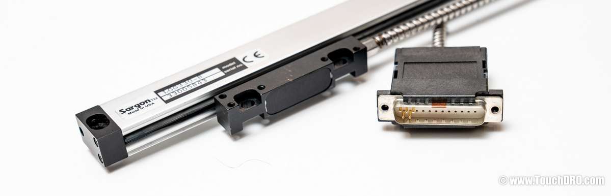 Sargon EGC-30-B glass scale with its DB-25 D-Sub connector cable