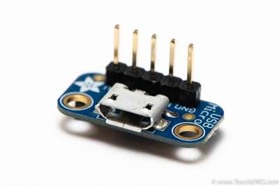USB Mini-B Breakout Board with 5-Pin Header USB Mini-B Breakout Board with 5-Pin Header
