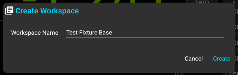 Fig. 2: Create Workspace Dialog Fig. 2: Create Workspace Dialog