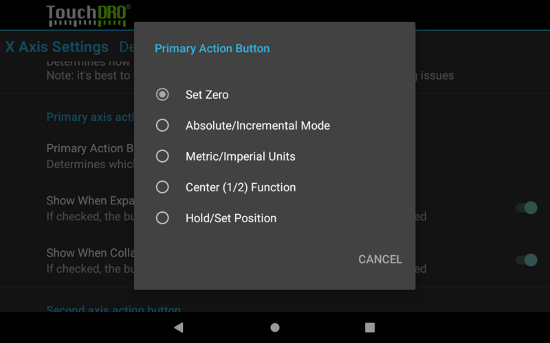 Each button can have one of several actions assigned to it Each button can have one of several actions assigned to it