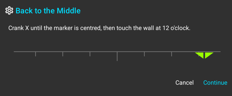 Fig. 13: Centering the axis before the next pair of touches