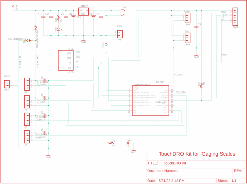 DIY Adapter for Capacitive Scales Schematic DIY Adapter for Capacitive Scales Schematic