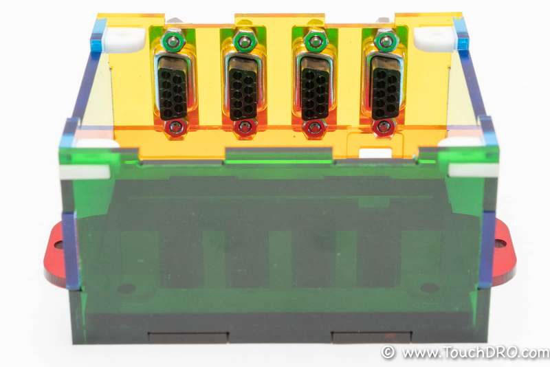 Rear view of the DRO Scale D-Sub connectors