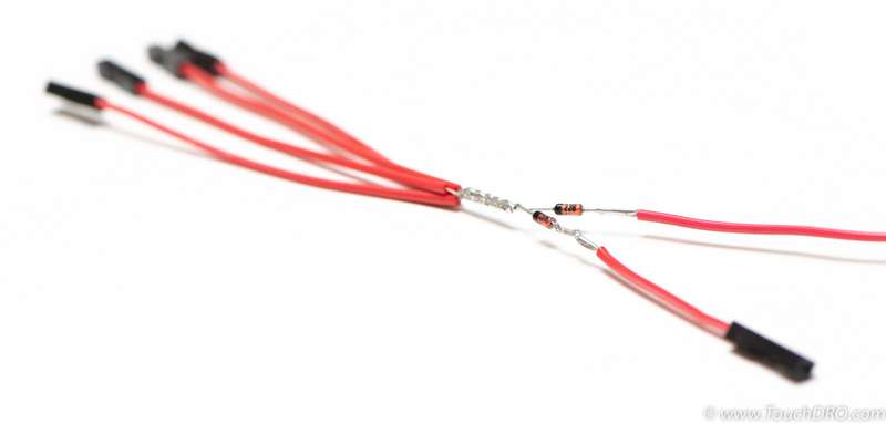 Diodes Soldered with Negative Sides Connected Diodes Soldered with Negative Sides Connected