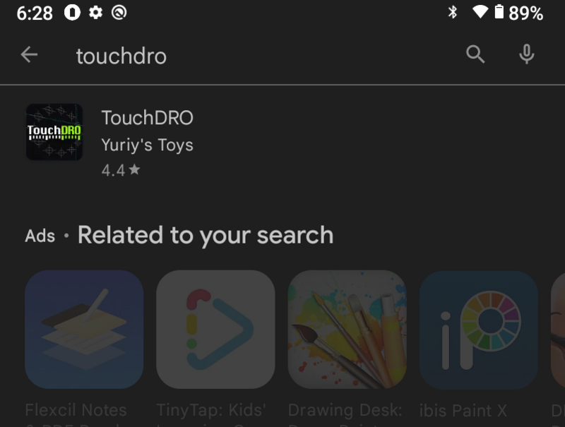 Google Play Store search results Google Play Store search results
