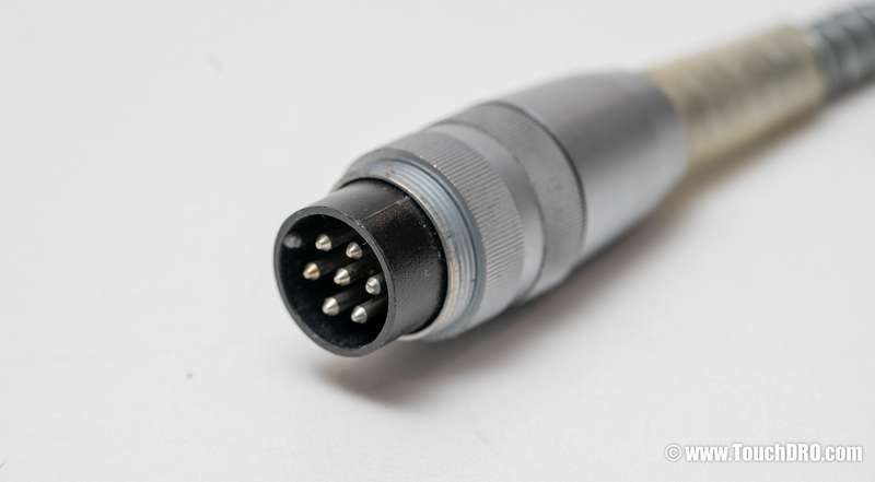 Anilam 7-pin round connector with threaded barrel — sin/cos output