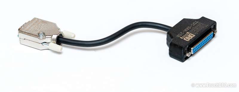 TouchDRO adapter cable for Sargon scales with DB-25 and DB-9 connectors